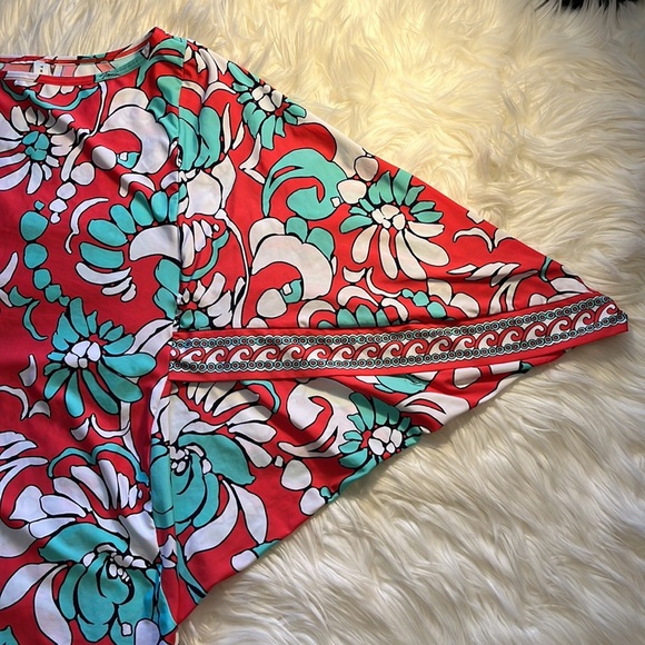 Trina Turk Garden Bloom Swim Cover-Up Tunic Dress - Picture 11 of 15